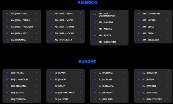 Channels list 2 PRO